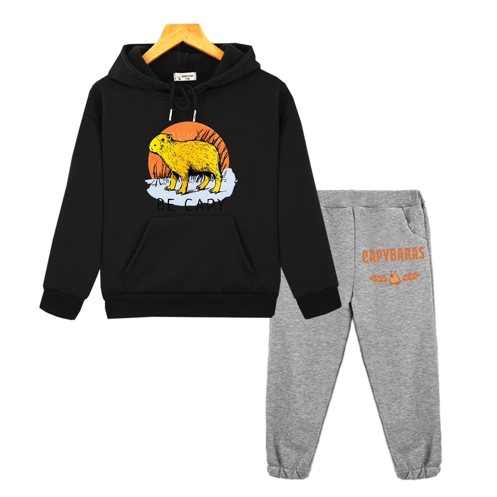 

Capybara boys girl clothes Sweatshirt Autumn Hooded Sets y2k sudadera kids boutique clothes anime hoodie Fleece Pullover Jacket