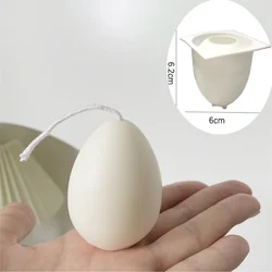 3D Egg Candle Silicone Mold DIY Mousse Chocolate Cake Baking Tool Easter Simulation Egg Home Decoration Candle Making Supplies