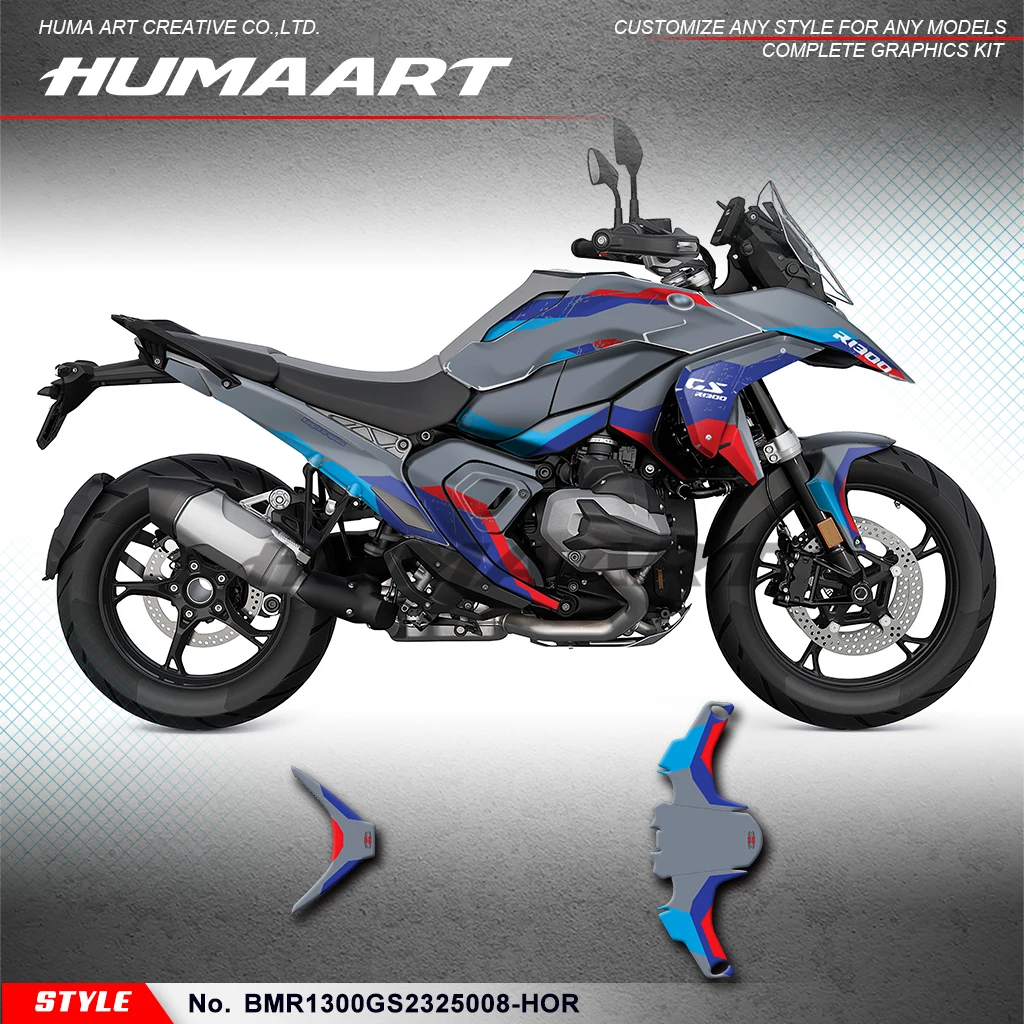 

HUMAART Graphics Decal Kit Laminated Decals for R1300GS R 1300 GS 2023 2024 2025, Decoration, BMR1300GS2325008-HOR
