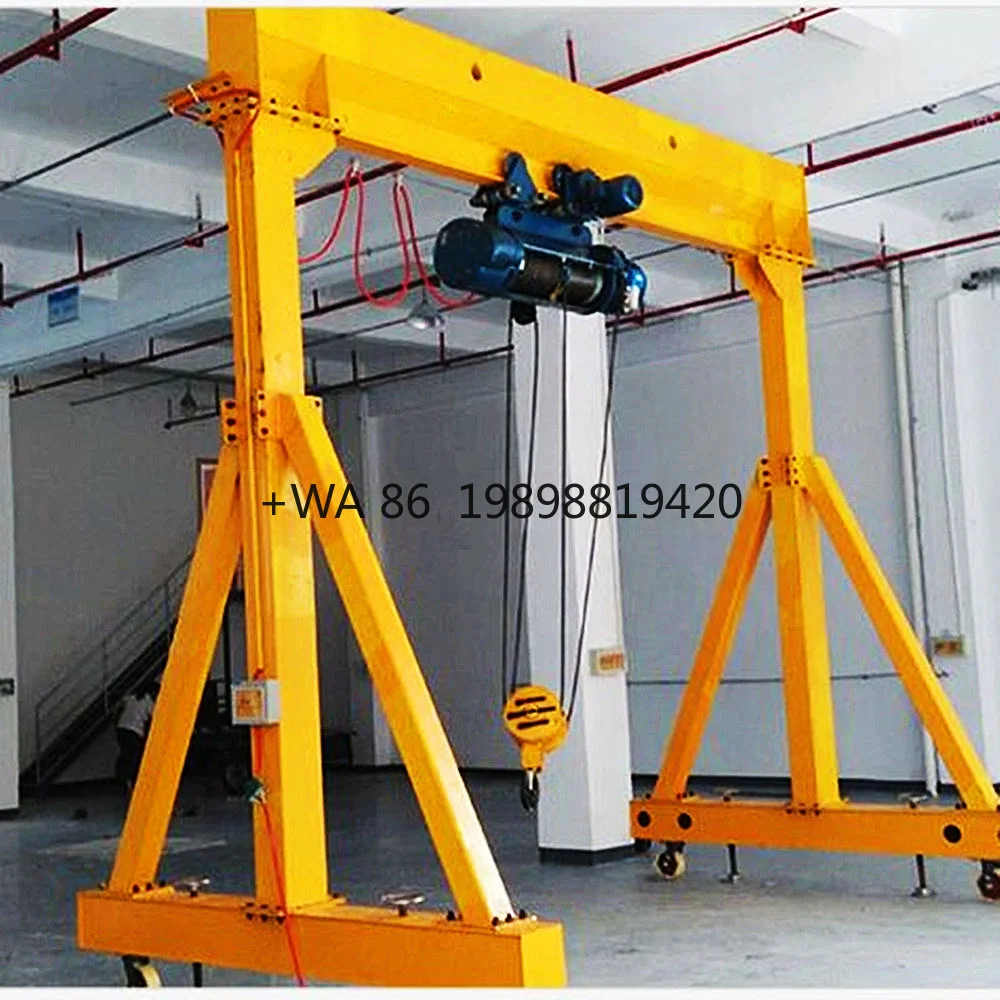 Chain Hoist Electric Portable Adjustable Height Gantry Crane Small Gantry Crane Motorized