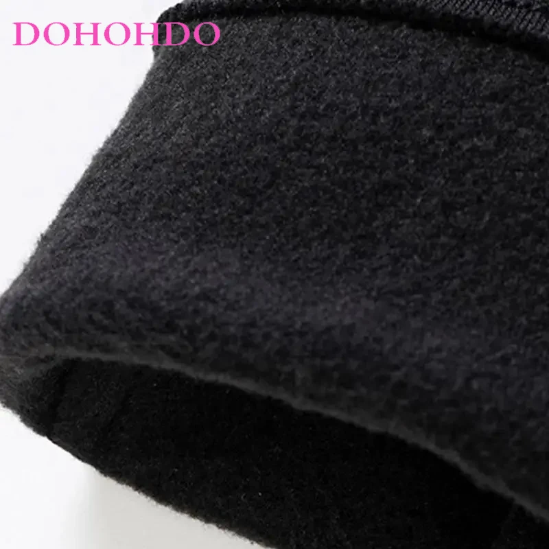 قفازات سوداء للرجال للتزلج في الهواء الطلق للخريف والشتاء مخملية للتدفئة والرياح شاشة تعمل باللمس مضادة للانزلاق قفازات ركوب الدراجات النارية