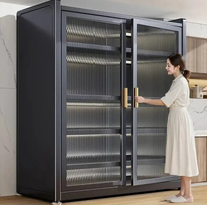 ！@Customizable Modern Style Metal Storage Cabinets for Home Hotel Large Capacity  Furniture Custom Living Room