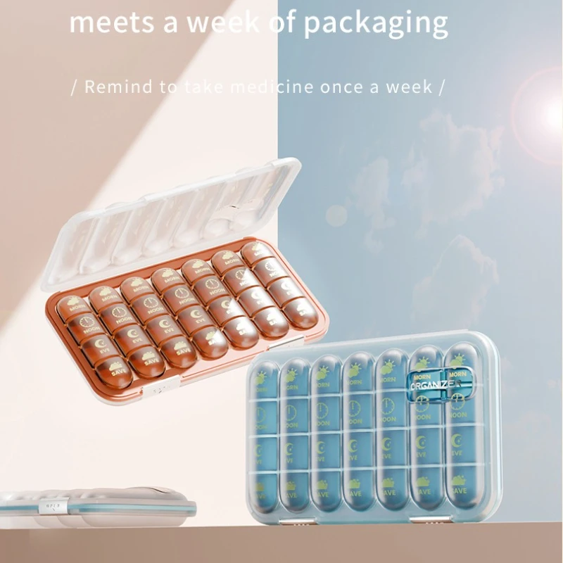

Портативная 21/28 сеток, еженедельная коробка для таблеток, диспенсер для лекарств, органайзер для планшетов, коробки для хранения, 7-дневное отделение, контейнер для таблеток