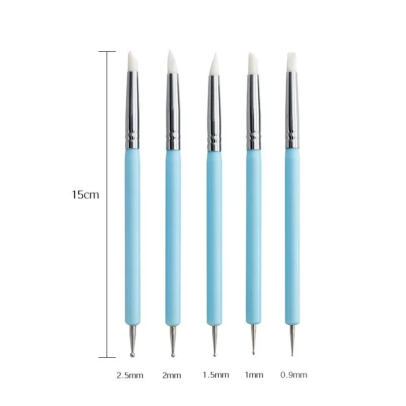 10-Piece Set Clay Stone Plastic DIY Carving Knife Graffiti Nail Tool Silicone Point Drill Pen