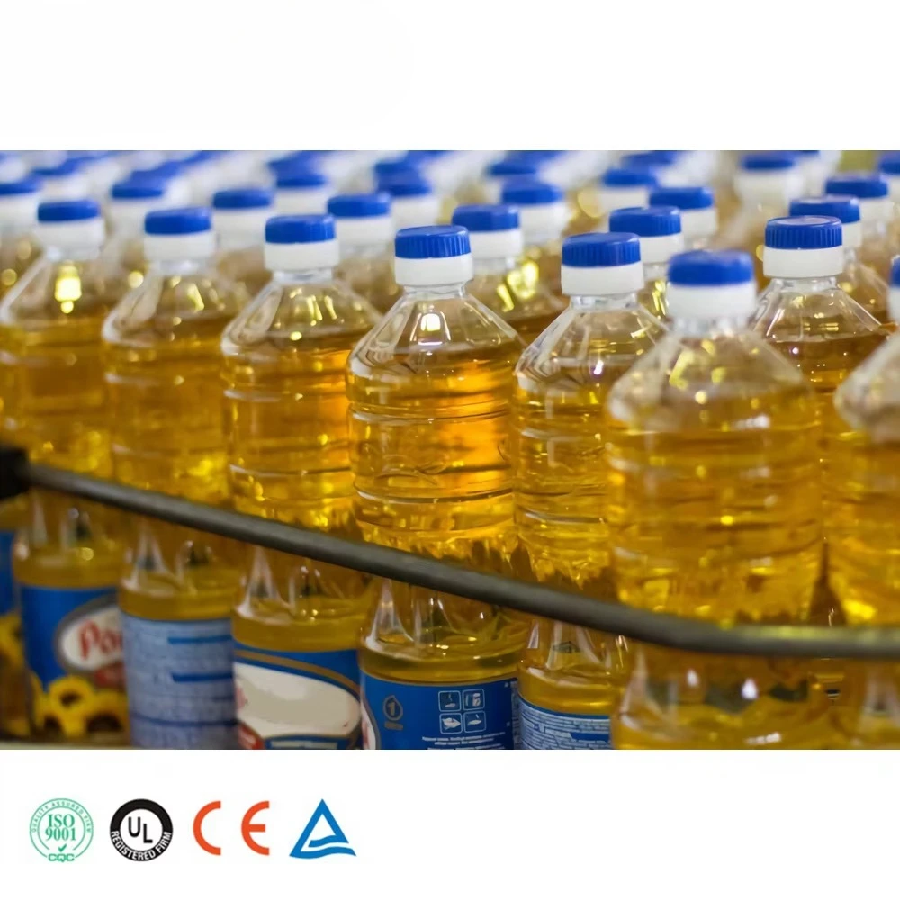 Máquina automática completa de equipo de tapado y etiquetado de llenado de aceite de cocina de oliva y girasol