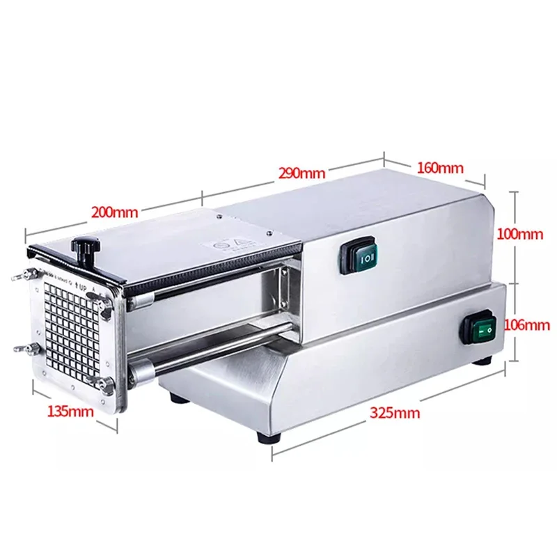 آلة قطع رقائق البطاطس 8 مللي متر/10 مللي متر/12 مللي متر قطاعة الخضراوات شريط بطاطس كهربائي صنع أداة لخيار الجزرة