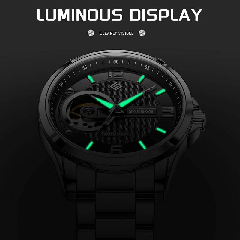 LIGE Top Brand Luxury Men's Mechanical Wristwatches Business Automatic Watch Men Outdoor Sport Waterproof Tourbillon Men Watch