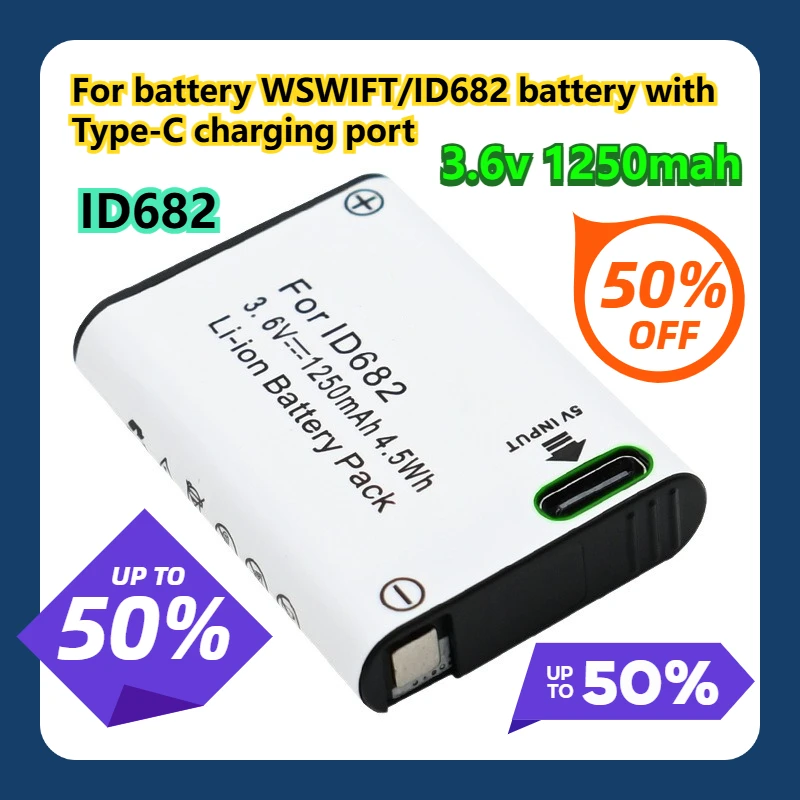 

For ID682 battery WSWIFT/ID682 battery with Type-C charging port