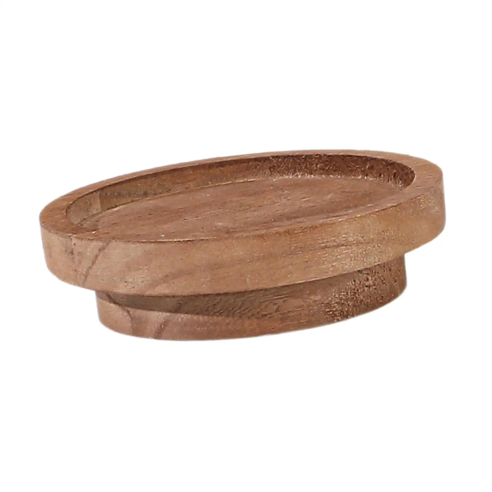 Round Wooden Tray, Candle Holder Tray, Fruit Plate Serving Platter, Decorative Tray for Counter Household