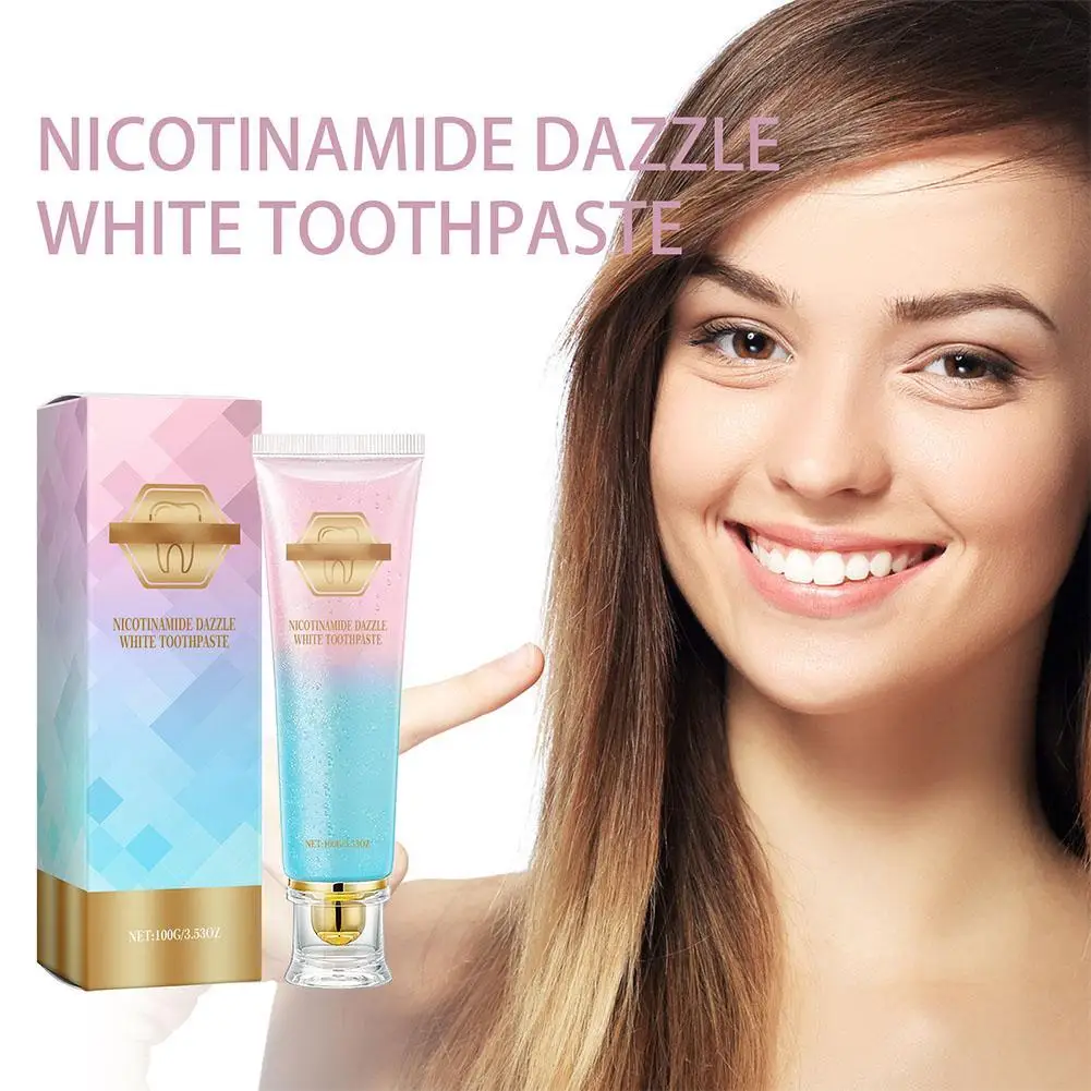 

Niacinamide Whitening Toothpaste Helping To Oral Care Bad Breaths Stains Removing Reduces Plaque Toothpaste For Women Men