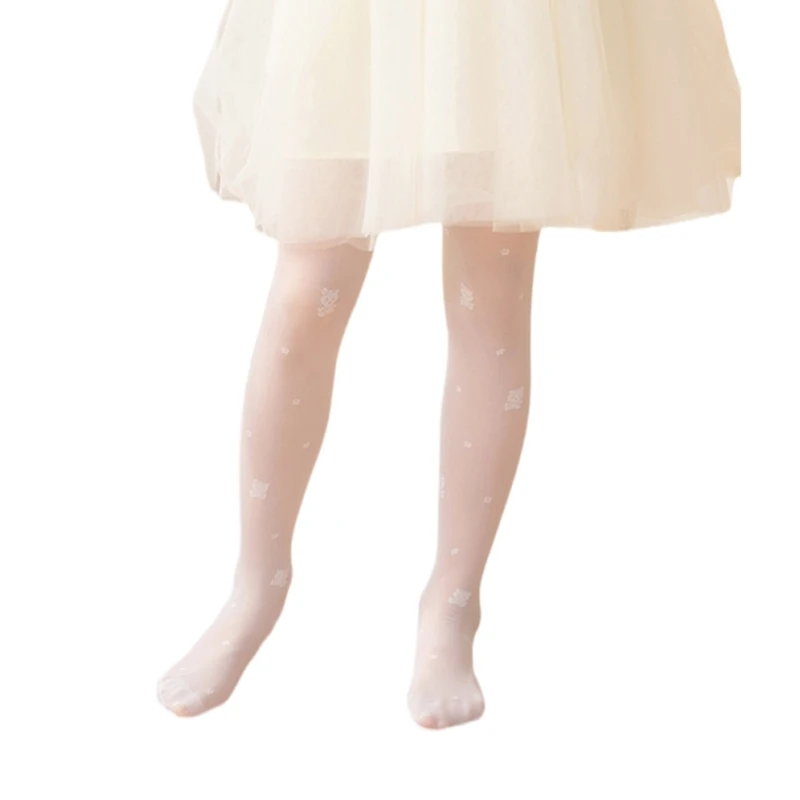 Soft Tights for 4-15 Years Girls Breathable Snagging Proof Design Ballet Dance Practices Leggings Bear Pantyhose