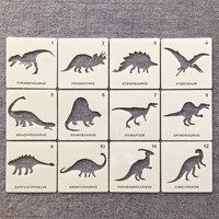 12Pcs/Lot 13cm Prehistoric Dinosaur 12 DIY Layering Stencils Painting Scrapbook Coloring Embossing Album Decorative Template