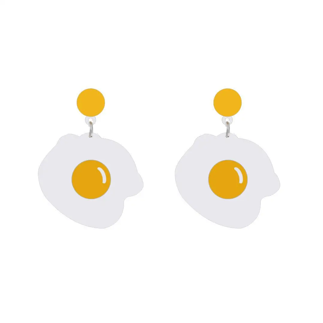 Cute Earrings For Women Cartoon Gingerbread Drop Earrings Gift Fried Egg Sushi Burger Ice Cream Doughnut