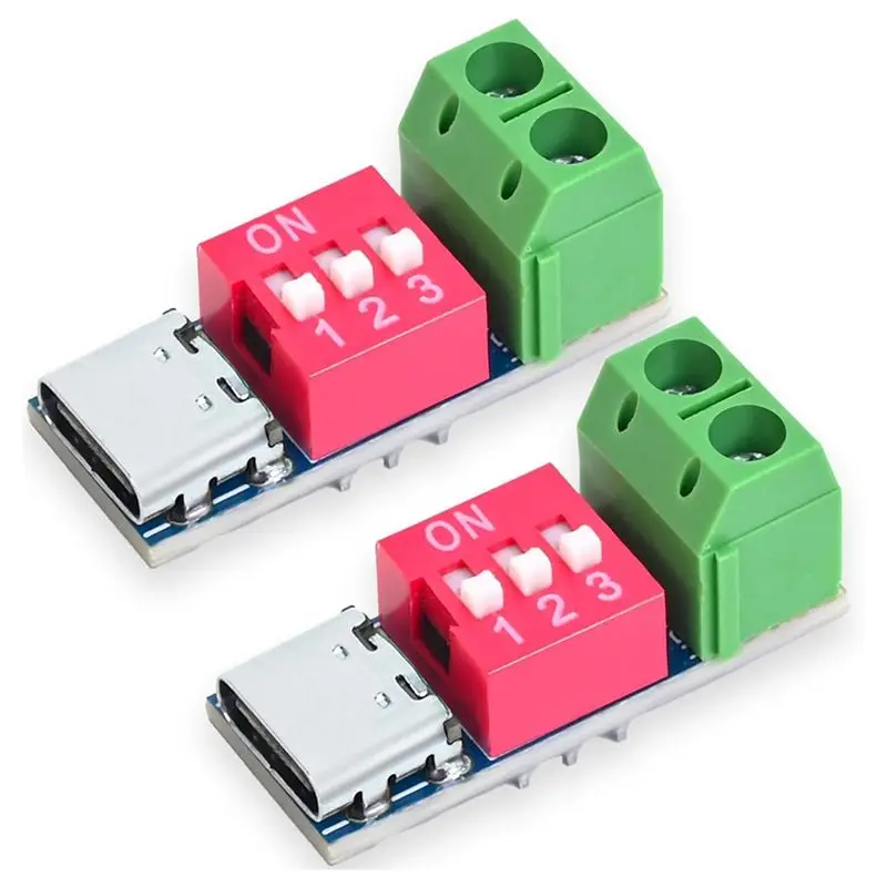 ABQU USB-C PD Trigger Board Module, PD/QC Decoy Fast Charging USB Type-C to 12V High Speed Power Output Boost, 5V-20V