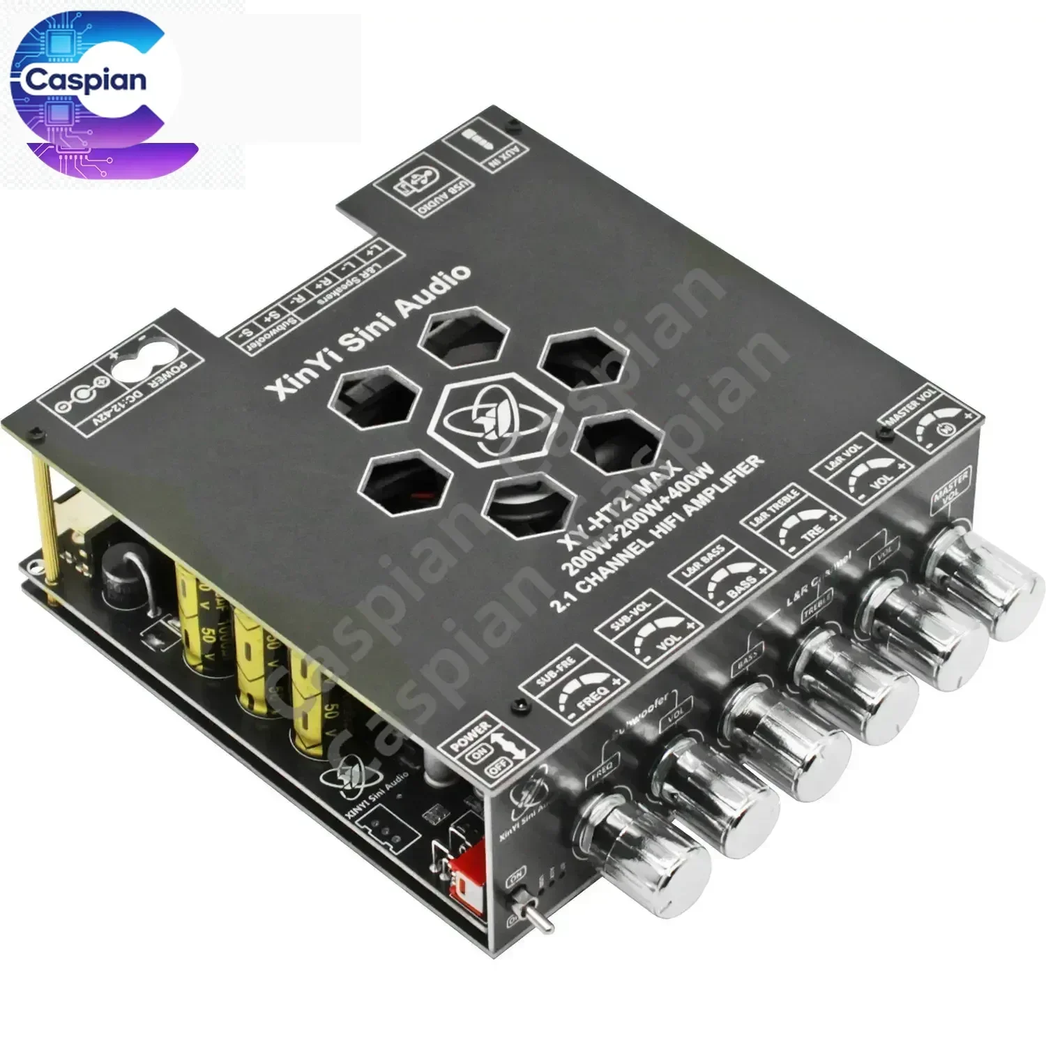 2 * 200W+400W Caspian store  Amplifier Board Subwoofer Speaker Motherboard Bluetooth Digital Audio 2.1 Channel High-Power