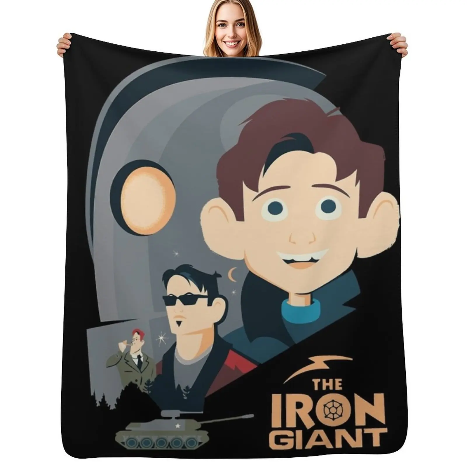 The Iron Giant - Animated Movie Artwork Throw Blanket for winter Soft Big Luxury Throw Hairy Bed covers Blankets