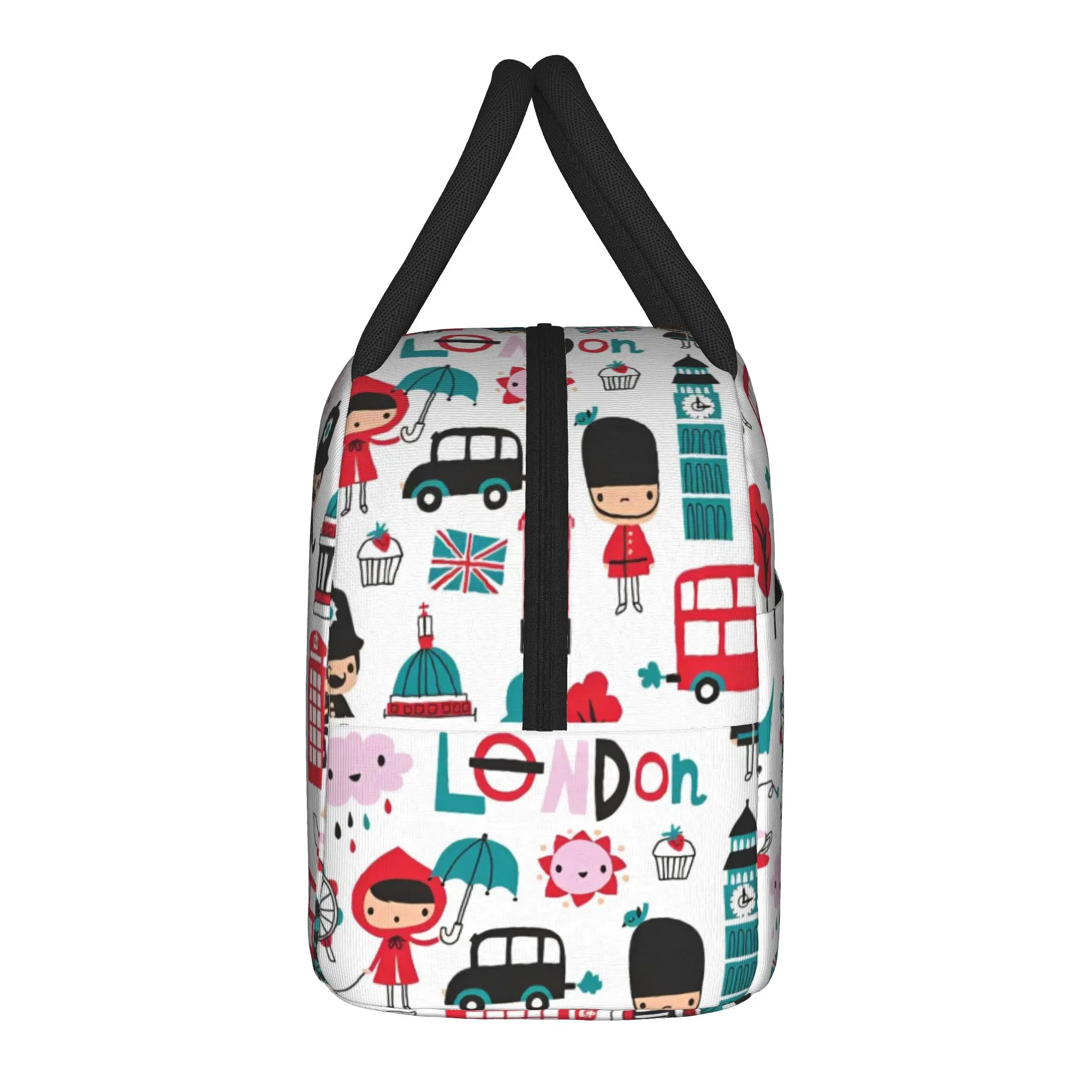 Enchanted London Landmarks Insulated Lunch Bag Leakproof  Lunch Container Thermal Bag Tote Lunch Box Work  Picnic Food Handbags