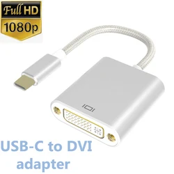 USB C to DVI adapter Thunderbolt 3 Usb-c Type C USB 3.1 to DVI cable adapter for Dell XPS 13 15 Apple Macbook Pro to DVI monitor