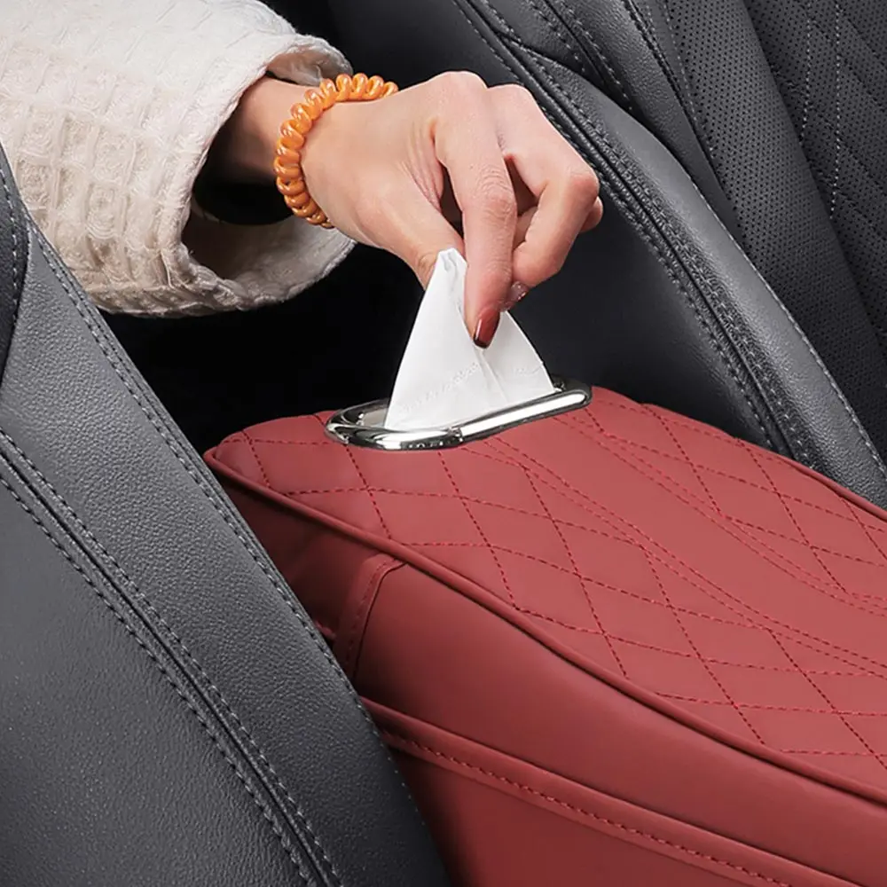Automotive Interior Stickers Car Armrest Mat Arm Rest Protection Cushion Auto Armrests Storage Box Cover Pad For Mercedes Benz