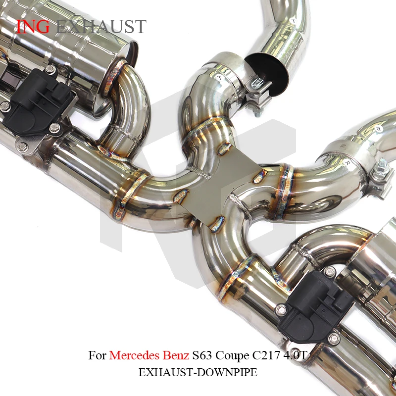 ING SS304 صمام المحرك عن بعد عادم Catback لمرسيدس بنز S63 كوبيه C217 4.0T ملحقات جزء محرك كاتم الصوت #3