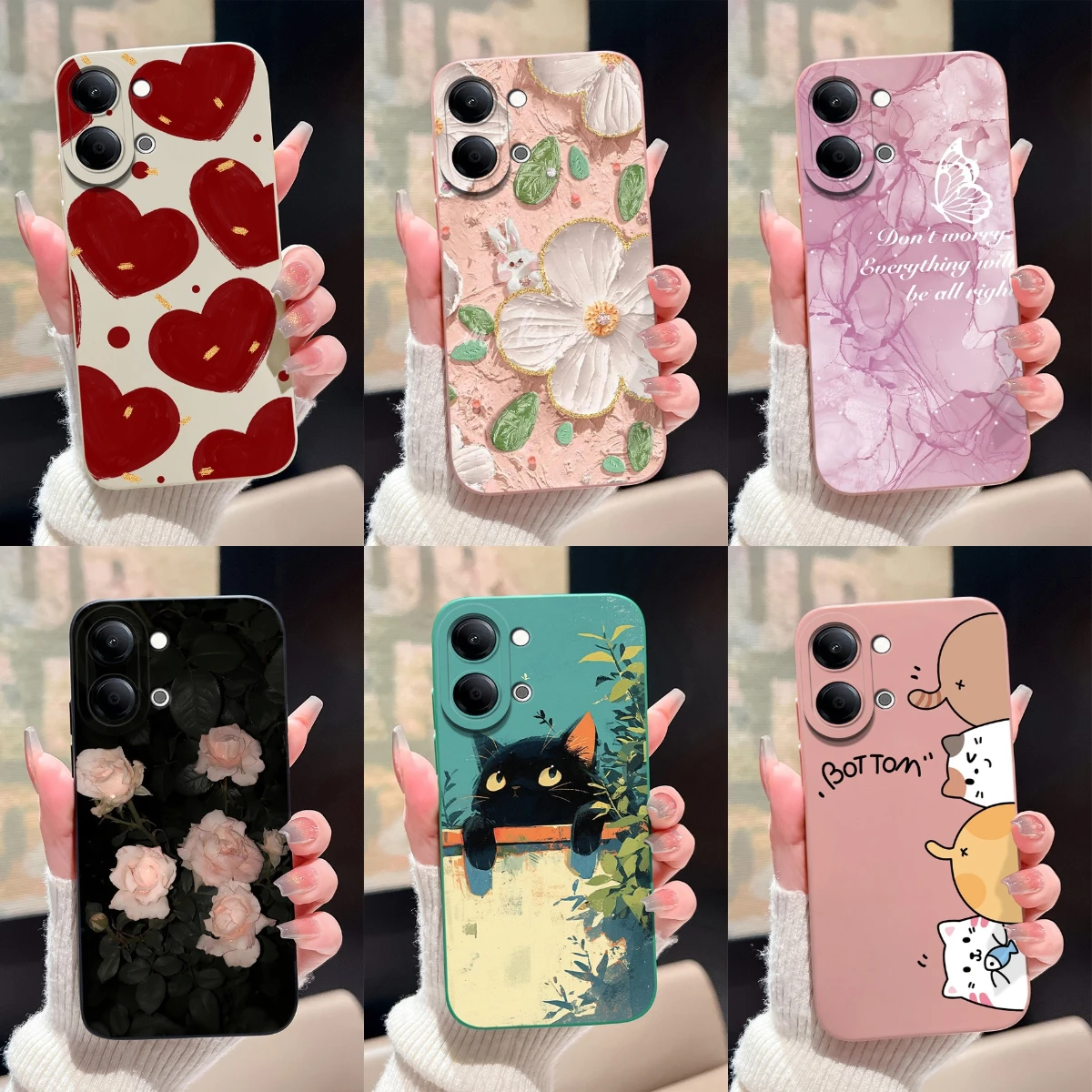 For Vivo Y05 Y11d Y11 Y21 4G 5G Case Oil Painting Flower Shockproof Camera Protection Unique Shell For VivoY05 VivoY11d Capa