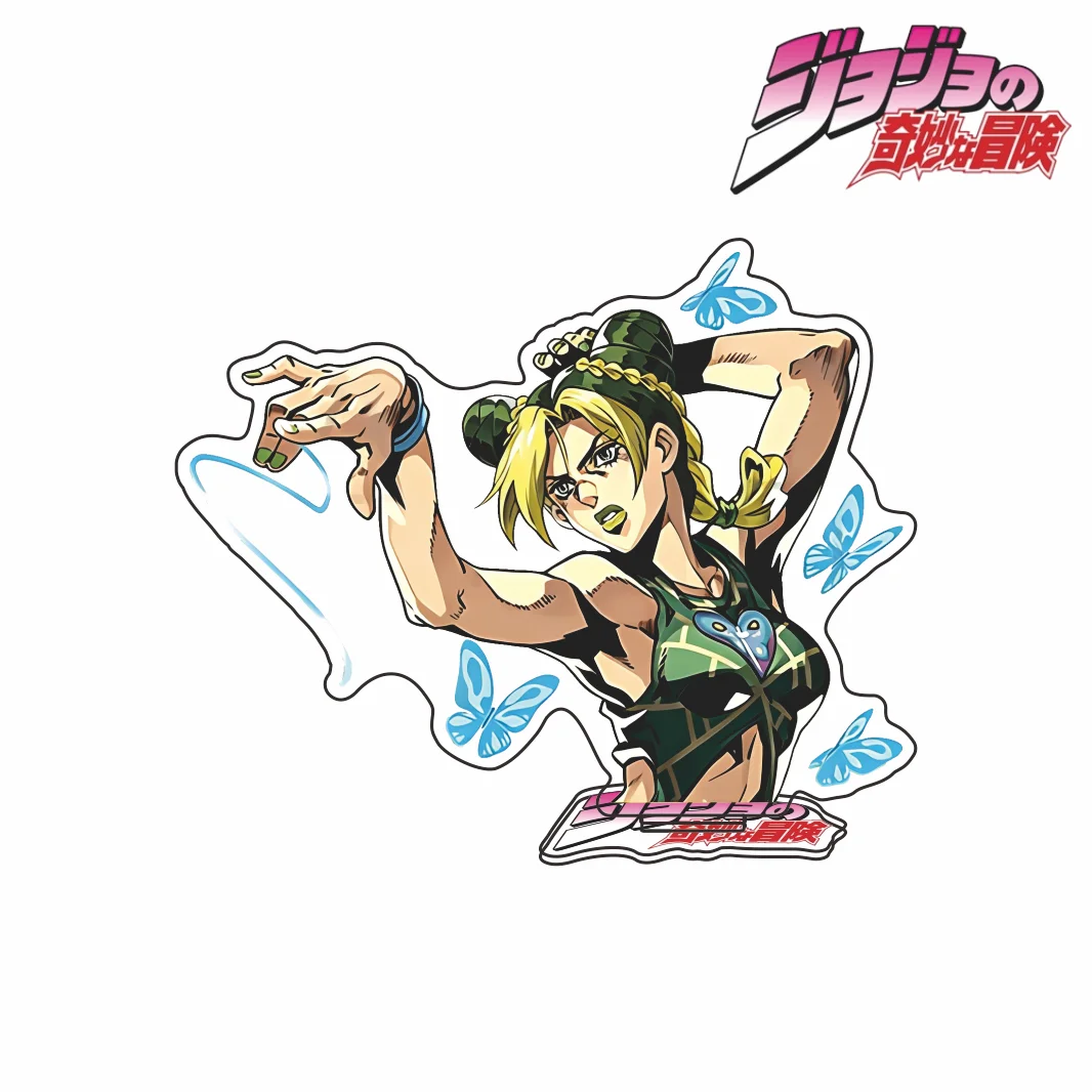 New Anime JoJo's Bizarre Adventure Jotaro Giorno Jolyne Acrylic Stand Keychain Figure Model Plate Desk Decor Fans Gift