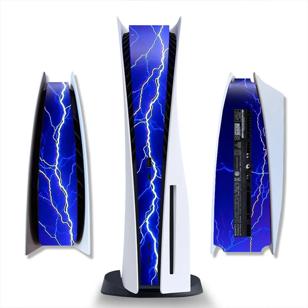 소니 플레이스테이션 5 PS5 콘솔 중간 장식 스트립 스킨 스티커 디스크 및 디지털 버전 범용 보호 스킨 데칼