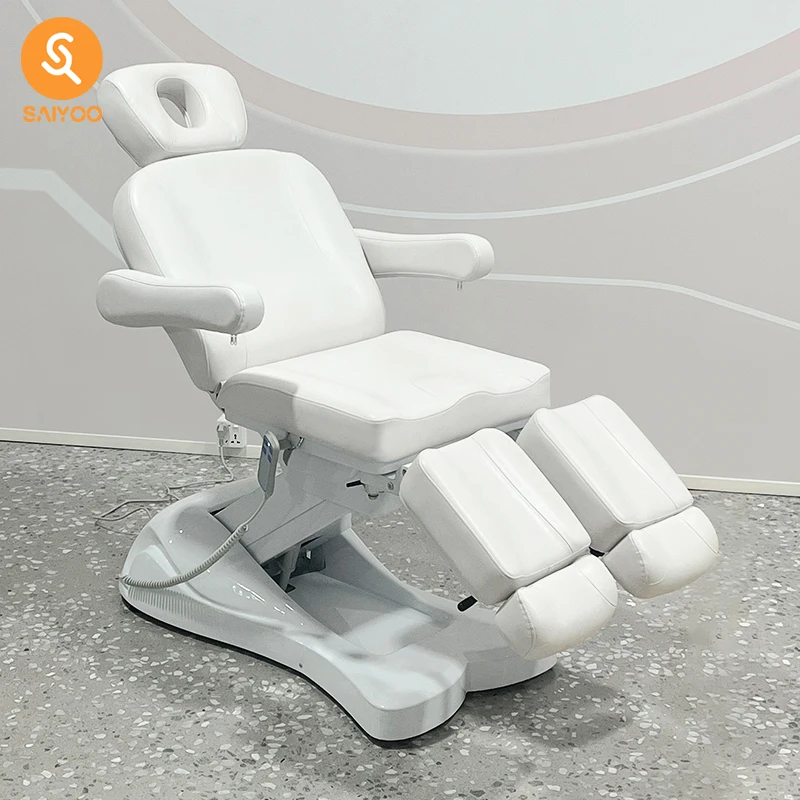 Adjustable Electric Massage Bed with Armrests Headrest and Legrest Section for Spa