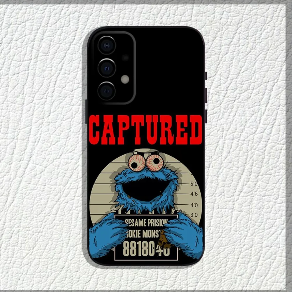 Funny C-Cookie-M-Monster Phone Case For Samsung Galaxy A13,A21s,A22,A31,A32,A52,A53,A71,A80,A91 Soft Black Shell