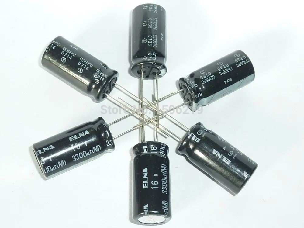 Imagem -04 - Capacitor de Áudio Hifi Faça Você Mesmo Elna Série Rj4 3300uf 16v 125x25 mm 16v3300uf Japão Pcs