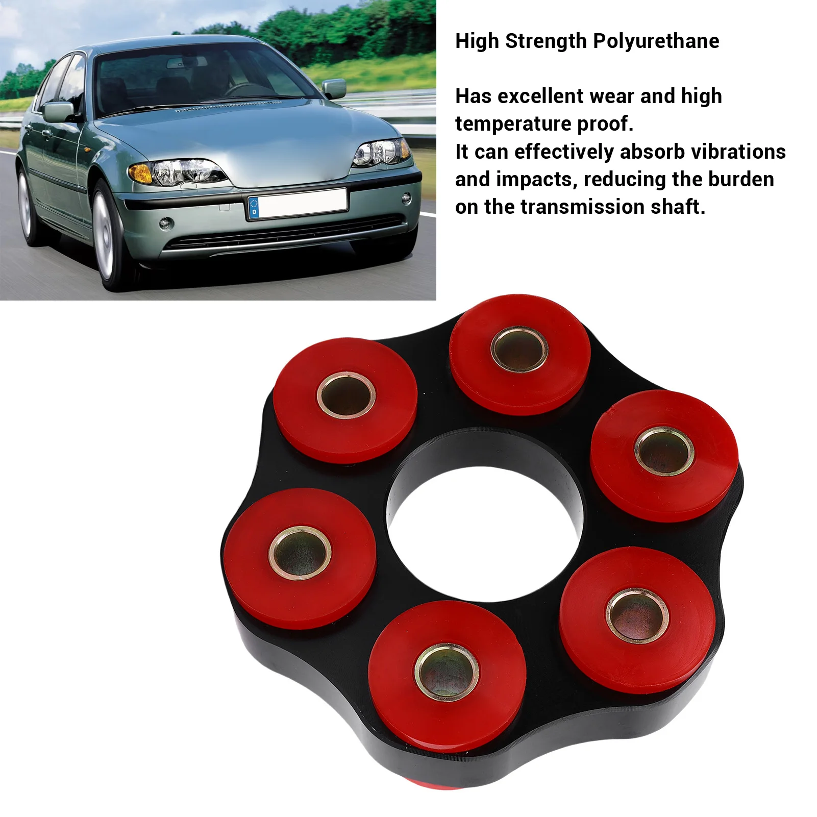 

Flex Joint Disc Driveshaft Flex Joint Disc 26117511454 12mm Polyurethane Replacement for E46 M3 E36 M3 E30 Drive Shaft Coupling