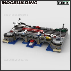 MOC Building Block City Street View Series Mini Landscape Model DIY Bricks Bridge Train Track Car Ship Christmas Present Toys