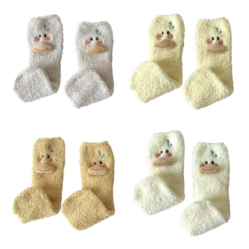 

Cartoon Socks Women Thicker Fuzzy Cozy Slipper Socks Warm Soft Winter Plush Home Sleeping Socks Gifts