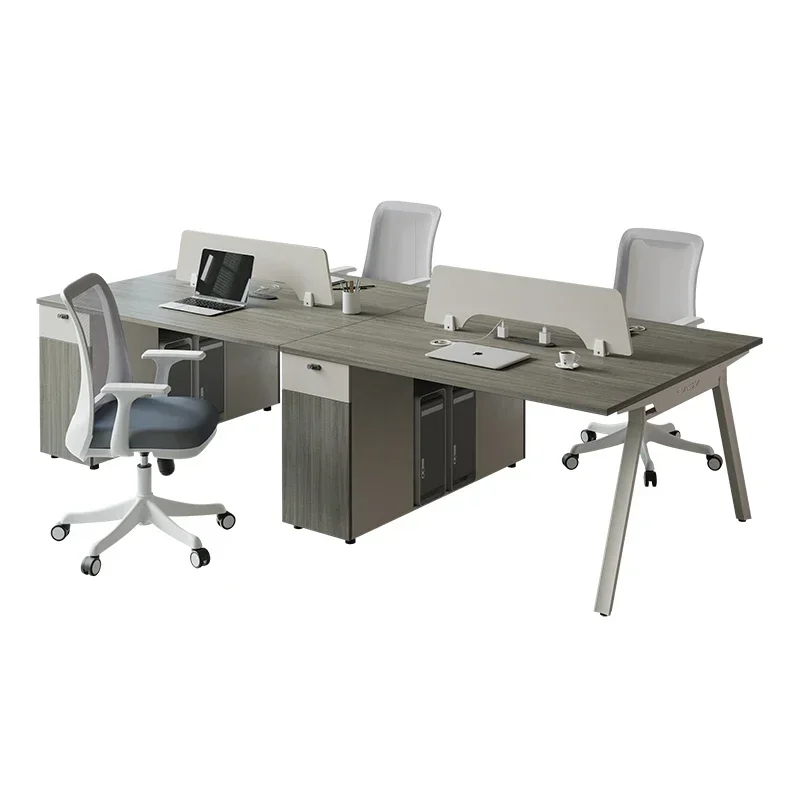 Staff computer desk and chair combination 46 people, simple and modern office row desk long staff desk