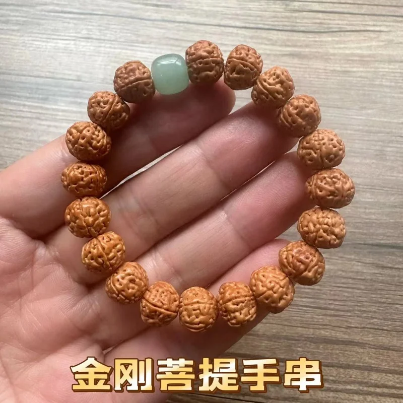 

Natural Rudraksha Single-Wrap Bracelet Corpulent Five Faces Little King Kong Pipal Tree Seeds Rudraksha Collectables-Autograph R