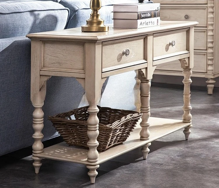 American solid wood entrance table furniture living room log oak old carved storage table entrance table complete