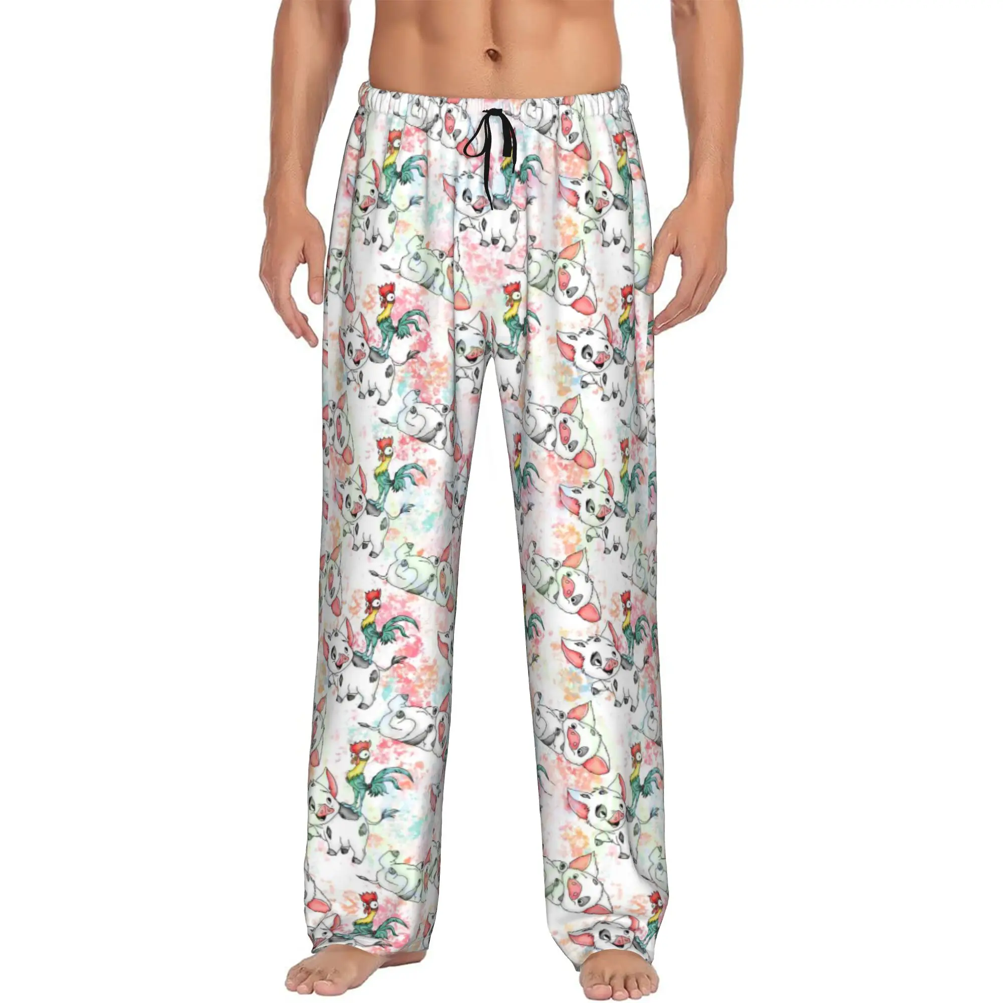 

Custom Printed Moana Wallpapers Pajama Pants Men's Sleep Sleepwear Bottoms with Pockets