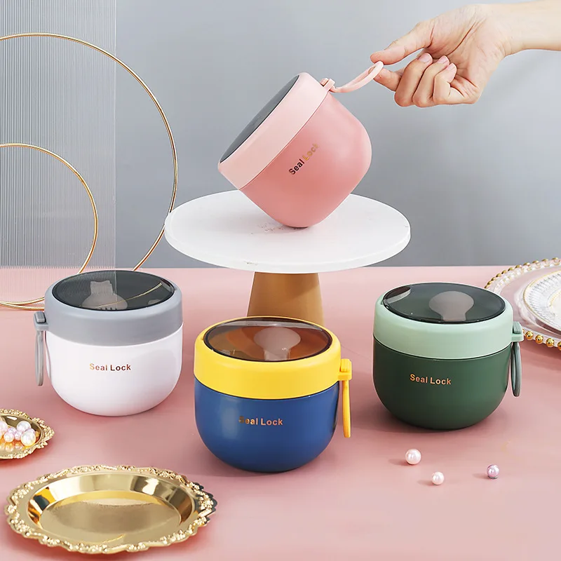 Stainless Steel Soup Cups Thermal Lunch Box Food Thermos Container with Spoon Insulated Bento Lunch Box for School Office - view 2