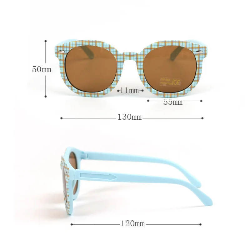 نظارات شمسية للأطفال، إطارات مرصعة بالزهور مربعة الشكل، حماية من الأشعة فوق البنفسجية بنسبة 100%، ظلال عصرية لنظارات الصيف للأولاد والبنات #3