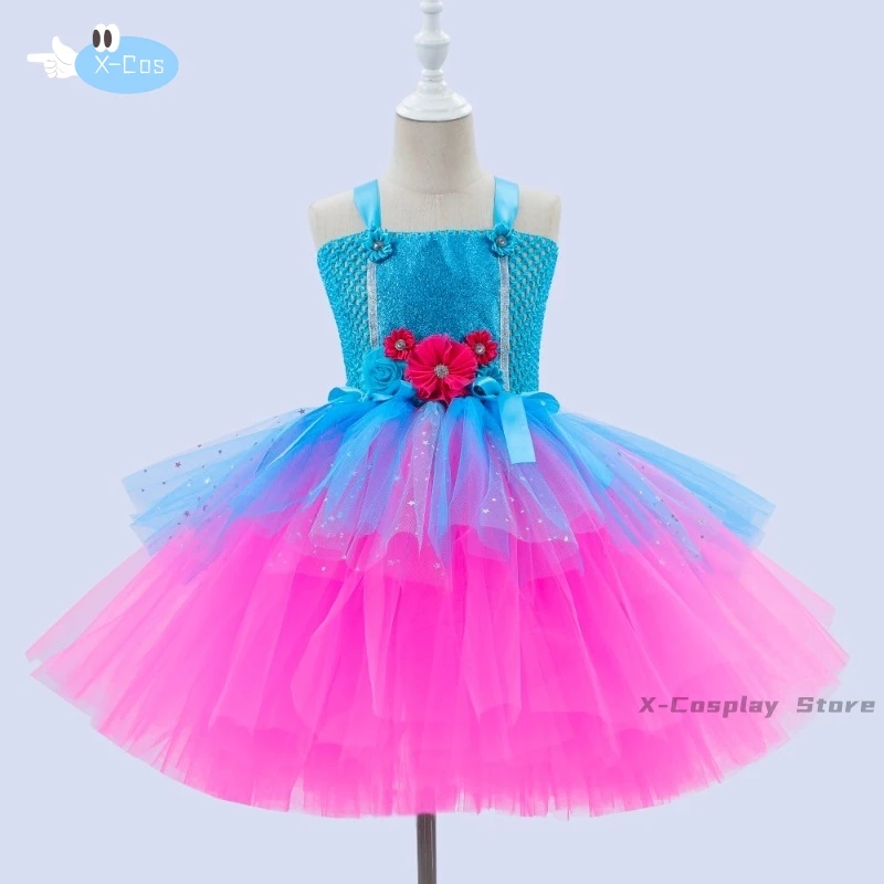 소녀용 투투 원피스 공주 양귀비 생일 의상, 매직 엘프 할로윈 드레스, 소녀 요정 꽃 의상