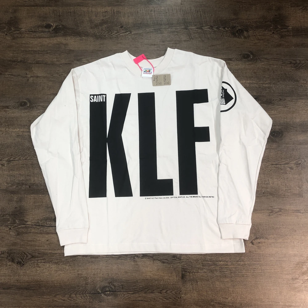 SAINT OF MICHAEL 1:1 Fashion  American Style Casual Streetwear Long Sleeves Tee Loose Oversized Tops Vintage T Shirt Men