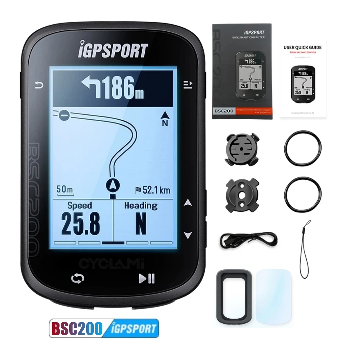 

iGPSPORT BSC200 Bike GPS Computer Bicycle Cycling NAV Navigation MTB Road Wireless Speedometer Odometer 2.5 Inch ANT Power Meter