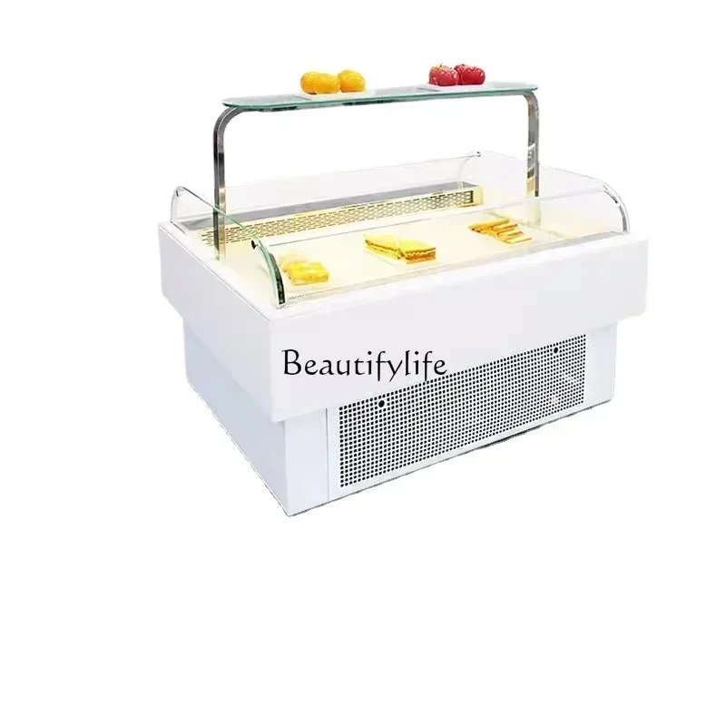 

Open Arc Glass Preservation Cabinet Horizontal Bakery Beverage Cake Freezerss 03