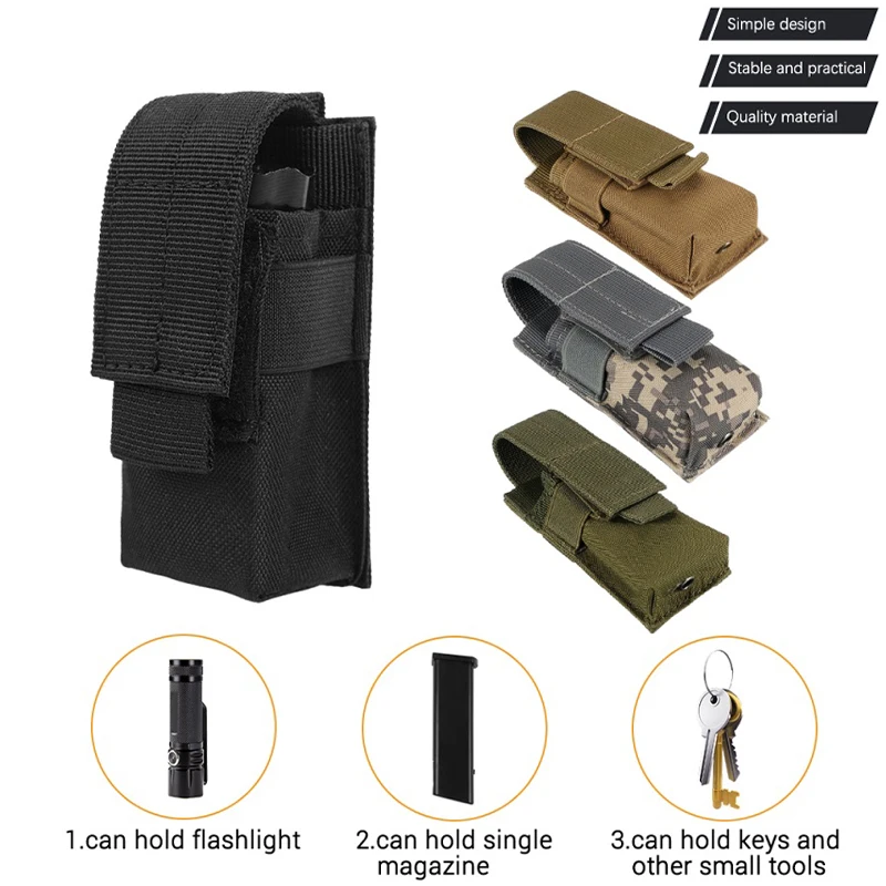 Outdoor Militar Fan Lanterna Pouch, pequeno Único União Toolkit, Molle Acessório Bag, Ferramenta EDC P, M5