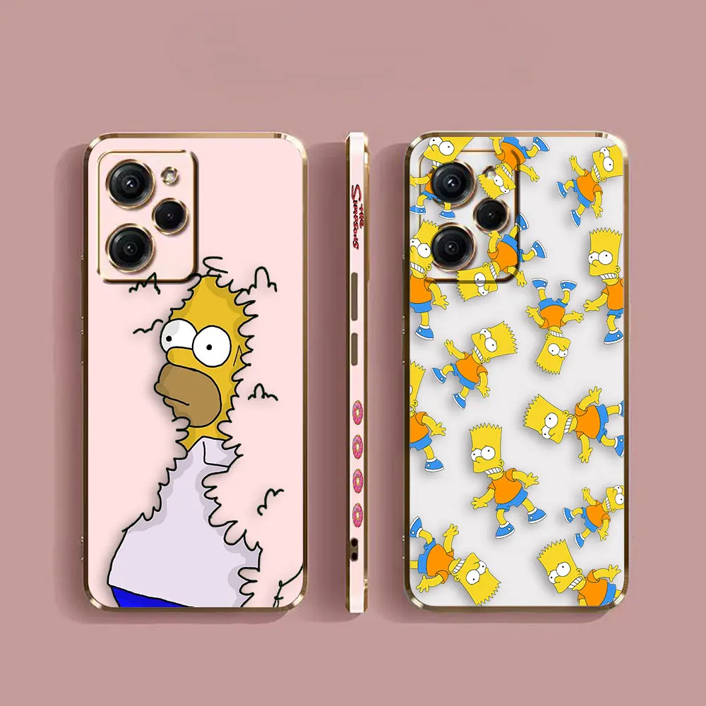 Funny Cartoon H-Homer S-Simpsons Cover Smooth E-TPU Phone Case Redmi NOTE 7 8 9 9S 9T 10 11 11S 12 12S 11T 10T 10S PRO PLUS Case