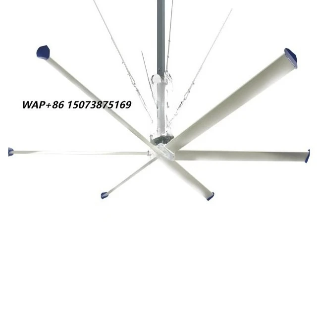 20ft 24ft HVLS 6 Blade 400-480V/3Phase, 2.0hp, 750W Industrial Large Factory Ceiling Fan for Warehouse Commercial
