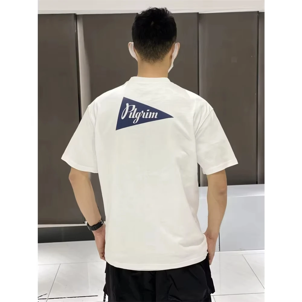 

Pilgrim Surf+25ss Limited Edition Heavy Bamboo Joint T-shirt Summer Fashion Cotton High-quality Casual Men's and Women's T-shirt