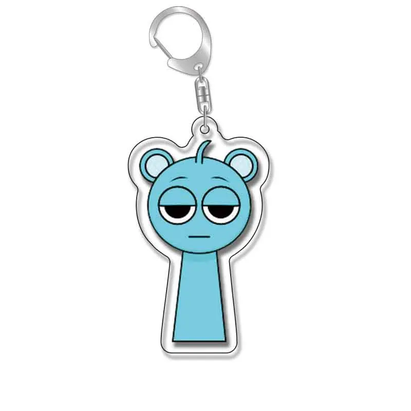 Anime Game Music Box Gray Man Pinki Raddy Clukr‌ ‌‌Funbot‌ Oren  Cosplay Keychain Accessories Cartoon Pendant Christmas Gift