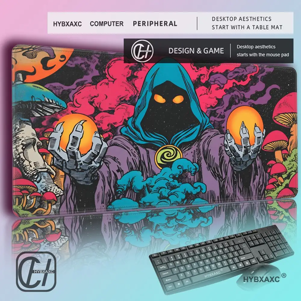 

HYBXAXC TCG Playmat Elders of the Spore MTG Playmate Commander Deskmat & Mousepad Layout With Zones