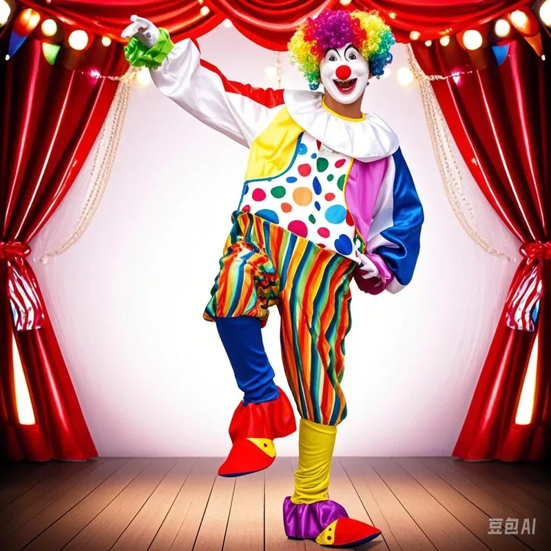 

Комбинезон для взрослых, цирковой клоун, карнавальный костюм, сценический костюм, тематические вечерние комбинезоны с шуткой, просто одежда, без парика/обуви